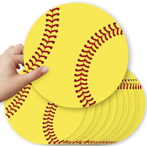 مجموعة كبيرة من السعادة Grand Slam - Fastpitch Softball - Decorations Diy Diy Baby Dame أو عيد ميلاد أساسيات الحفلات - مجموعة من 20