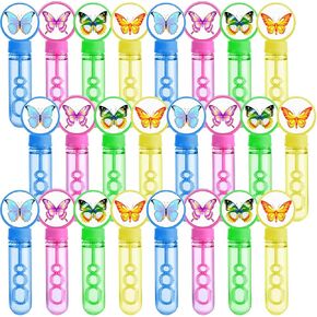 24 PCS Butterfly Bubble Wands Bulk 35 ML Bubble Maker Bubbles Party Favors 4 Design Flowing Toys for Girls Birls Birthder Barts Party Guys Charshiproom Gifts Easter Gifts (