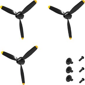 3 Sets Rc Plane Propeller with Propeller Savers and Adapters for VOLANTEXRC P51 761-5 Airplane and Tr-p51d f4u T28 New Version