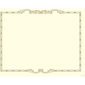 Great Papers! Linked Cast Iron Gold Foil Certificate, 8.5" x 11", 12 Count (2012198)