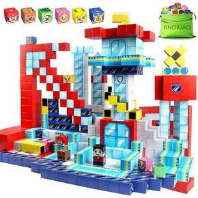 219PCS Magnetic Building Blocks, Build Magnet World Set,Magnet Building Cubes for Boys & Girls Age 3-4, 5 6 7 8 9 10, STEM Montessori Constructions Toys for Birthday Gifts