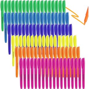 108 pack highlighters bulk，colorful transparent highlighter cases，multicolor highlighters，colored highlighter pens，highlighters assorted colors，multi color highlighters，school, office.