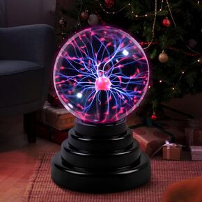 Flashmen Plasma Ball Science Toy for Kids Touch Sensitive Plasma Globe Decorative Lamp Novelty Toy Halloween Christmas 3 inch