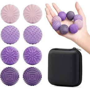 Silicone Magnetic Balls Fidget Toys for Adults & Teens 14+,8PCS Stress Relief Sensory Toys for Autism ADHD Anxiety,Fun Textures Gadgets,Office Desk Toy,Stocking Stuffers for Men Women Teen Gift