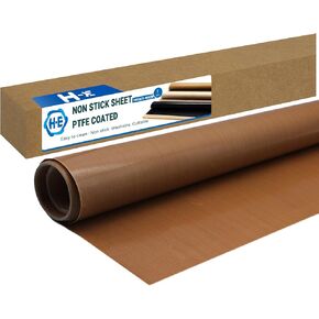 39" x 5 Yard PTFE Fiberglass Fabric Sheet Roll PTFE-Coated Fabrics Sheet Roll Sublimation Heat Resistant PTFE Rolls for Heat Press Transfer, 5Mil Thickness