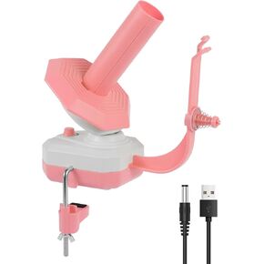 Yarn Winder Electric, Yarn Winder Large Capacity with Stepless Speed, Electric Yarn Ball Winder, 10oz Yarn Cake Winder, Automatic Yarn Winder for Crocheting Knitting Lovers, Pink