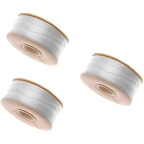 Nymo Nylon Monocord Thread. White Size B. 3 Bobbins of 72 yards (216 feet)
