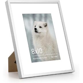 Hanging Aluminum Metal 22x28 Picture Frames with Double Mat to Display 18x24 Picture and 17x22 Picture,Black Picture Frames & Real Tempered Glass for Family Photo and Document Wall Decoration