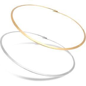 UNICRAFTALE 2pcs 2 Colors Stainless Steel Wire Wrap Collar Necklaces Necklace Metal Open Choker Necklace for Women