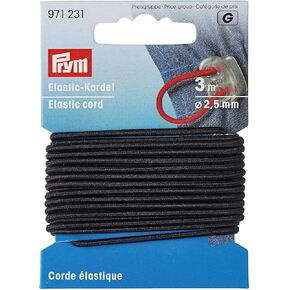 Prym Elastic cord 2.5 mm black, Ø 2,5 mm