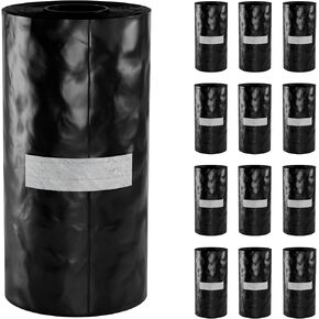 Black Dog Poop Bags Rolls, 12 x 14 Inches. 12 Pack of 20, Total 240 Standard Dog Waste Bags for Poop. Pooper Scooper Durable Pet Waste Bags for Dogs. Thick Leak proof Dog Trash Bags