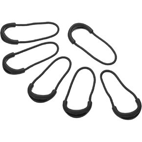 PATIKIL Zipper Pulls Replacement, 10 Pack Extension Cord Handle Fix Tab Tag Extender Fixer for Luggage Backpacks Jackets, U Shape Black