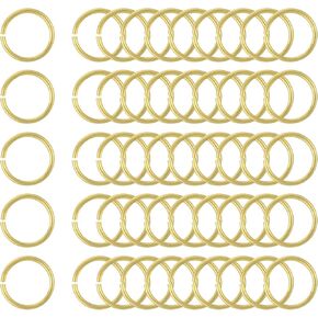 uxcell 50Pcs Open Jump Rings, 15mm/0.59" OD Brass Jump Ring Connectors 1.5mm Thick O Rings for Necklaces Bracelet Jewelry Making Keychain DIY Craft, Gold Tone