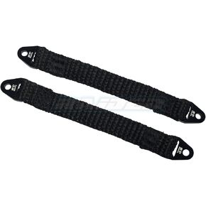 85mm Suspension Damper Travel Limit Straps for Traxxas EREVO 2.0 E-REVO REVO 3.3 Summit Slayer for Axial AX10 SCX10 EXO Wraith Yeti RC Crawler - Black 2pcs