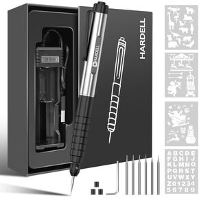 Electric Engraving Pen, HARDELL Engraver Tool 37000RPM, USB Cordless Engraving Machine for Artists&DIYers, Portable DIY Rotary Engraver for Jewelry Wood Glass Stone Carving