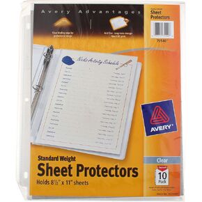 Avery Standard Weight Sheetors ، 10 Count ، حزمة 4 (75540)