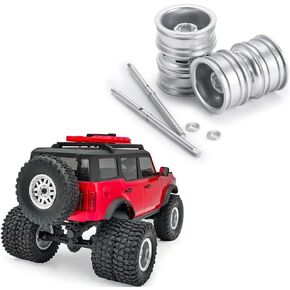 RCHUBAM RC Rear Wheel Rims with CVD Drive Shaft for 1/24 Axial SCX24 Deadbolt Bronco C10 RC Crawler Car