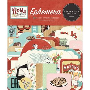 Carta Bella Cardstock Ephemera-Icons, Roll With It