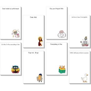 8 Pcs Funny Notepads Coworker Gifts for Women Funny Note Pads Novelty Memo Pads Office Supplies for Coworkers, 30 Sheets Per Pad, 4 x 5 Inch