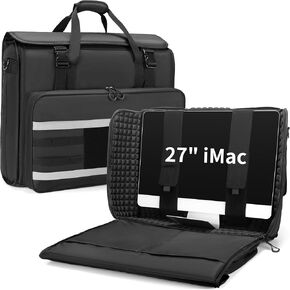 حقيبة حمل السفر لجهاز كمبيوتر سطح المكتب Apple IMAC 27 بوصة ، حقيبة تخزين للحالة المحمولة متوافقة مع شاشة IMAC وملحقاتها