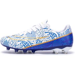 Mens Soccer Cleats Outdoor Spikes Black White Soccer Shoes for Men Professional High-Top Football Shoes Indoor Breathable Athletic Soccer Boots Professional Futsal Competition/Training Sneakers