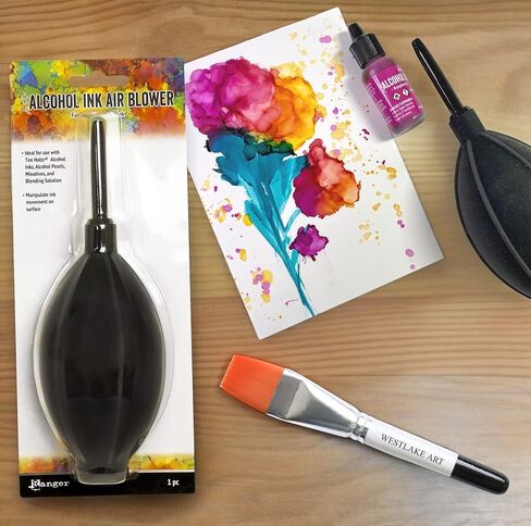 منافسة حبر الكحول ، 3.52 أوقية - حزمة الأدوات الدقيقة والفن مع فرشاة الطلاء بالألوان المائية - متوافقة مع أحبار الكحول ، واللؤلؤ ، والمخاليط - التصميم المريح [حزمة 3] in Kuwait