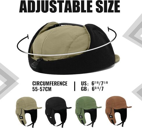Clakllie Waterproof Trapper Hat for Men Women Windproof Winter Hats with Visor Earflaps Trooper Russian Ushanka Cap in Kuwait