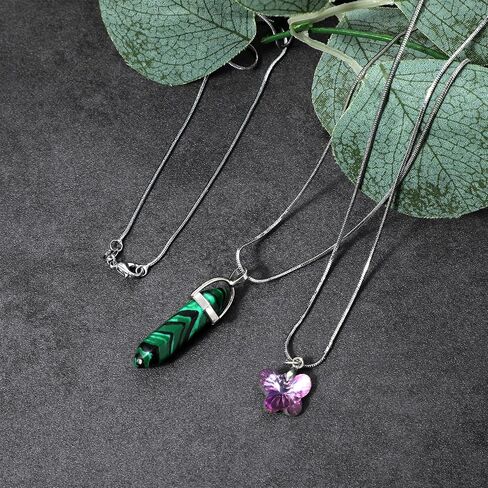 10 PCS Sterling Silver Slick Stain Necklace Round Houndible Snake Stain Necklace for Women Gen with Cloxster Clasps DIY Snake Charms Necklace for Jewelry Making (17.3 Int in Kuwait