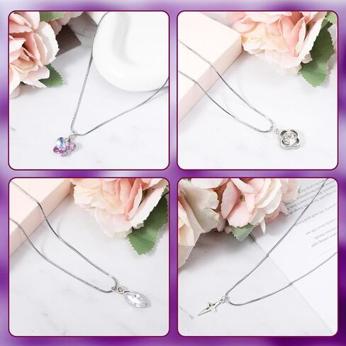 10 PCS Sterling Silver Slick Stain Necklace Round Houndible Snake Stain Necklace for Women Gen with Cloxster Clasps DIY Snake Charms Necklace for Jewelry Making (17.3 Int in Kuwait