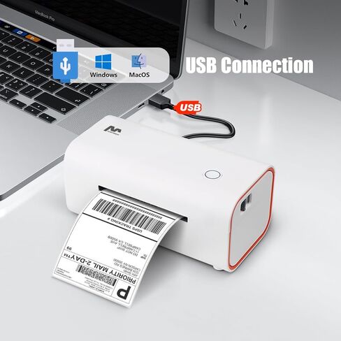 طابعة تسمية الشحن الحرارية 4x6 - USB ، متوافقة مع Windows ، Mac ، - تدعم USPS ، eBay ، Amazon ، Shopify ، Etsy in Kuwait