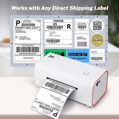 طابعة تسمية الشحن الحرارية 4x6 - USB ، متوافقة مع Windows ، Mac ، - تدعم USPS ، eBay ، Amazon ، Shopify ، Etsy in Kuwait