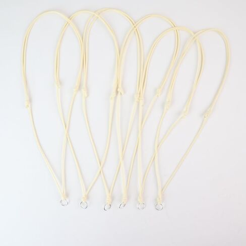 FANASY 20 Pcs Rope Necklace Cord Rope Adjustable Knotted Handmade Craft Choker with Metal Ring for Hanging Pendants Rope, 16-28 Inches in Kuwait