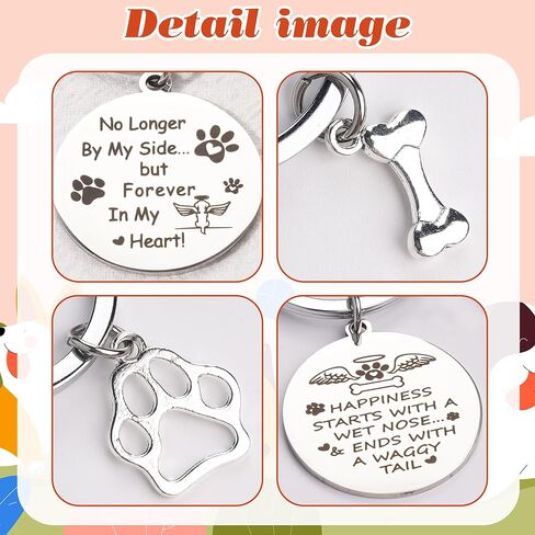 الهدايا التذكارية للكلاب - سلسلة مفاتيح الحيوانات الأليفة - فقدان الحيوانات الأليفة التذكارية هدية سلسلة مفاتيح مزدوجة ، والتعاطف مع عشاق الكلاب مالك in Kuwait