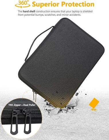 Hyzuo 15-16 بوصة قشرة صلبة صلبة قشرة صلبة قضية MacBook Pro 16 M4/M3/M2/M1 2025-2019 ، MacBook Air 15 M3/M1/M1 2025-2023 ، 15 "كمبيوتر محمول سطحي ، Razer Blade 15 ، Black in Kuwait