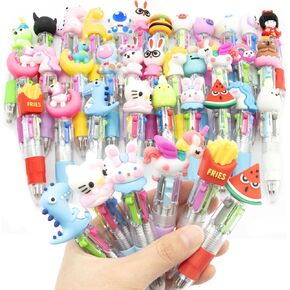 32Pcs Fun Pens for Kids Multicolor Pen in One 4-in-1, Cute Pens Bulk Kawaii Pens Cool Pens Ballpoint Pens for Kids Birthdays Gifts and Students Prizes