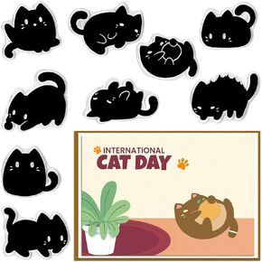 9 Cats Clear Stamps for Card Making Cute Cat Clear Rubber Stamps Cartoon Kitty Transparent Rubber Seal Stamps for DIY Photo Scrapbooking Paper Card Album Crafting Supplies