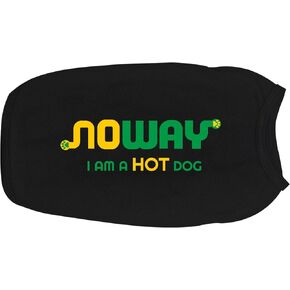 Dog Shirts for Pet Clothes, Breathable Pique Cotton Puppy Shirts, Dog T-Shirts with Funny Printings “NO Way I AM A HOT Dog" for Small, Medium and Large Dogs (Black-NoWay, Small)