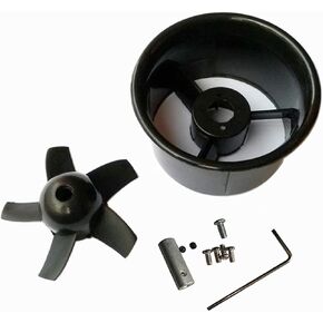 64mm Duct Fan Unit 5-Blade Propeller Prop Kit Set for RC Model Ducted Fan EDF Jet Airplane Aircraft