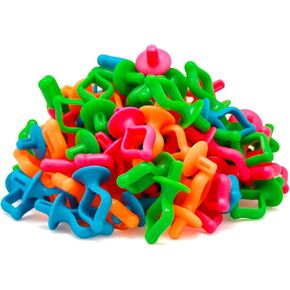 FQTANJU 100 Pieces Bobbin Holder, Thread Spool Savers Clips Holders- Stack Bobbins on Top of Thread Spools for Type A& L and M Bobbins for Embroidery, Quilting & Sewing (4 Colors)