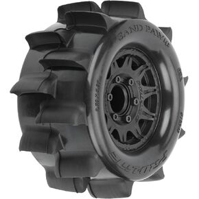 Pro-Line Racing Sand Paw HP Bulted 2.8 "إطارات الشاحنات الرملية مثبتة على Raid Black 6x30 Hex 12mm و 14mm Wheels 2 Pro1024910