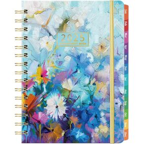 2025 Appointment Book/Planner - Weekly & Monthly Planner, 6.3" x 8.4", 30-Minute Interval, Jan. 2025 - Dec. 2025, 2025 Daily Hourly Planner, Inner Pocket, Colorful Monthly Tabs
