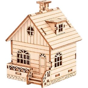 3D Wooden Wind-Up Music Box Boxles ، Clockwork Musical Measonism Movement Little House Fashles 3D Fashles ، Buzzles 3D Jiasaw ، وألغازات دلي