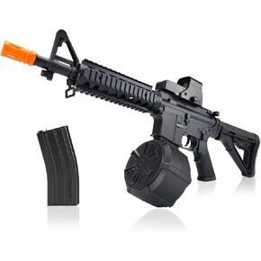 Biu Blaster Gel Ball Blaster Gun 280+ fps ، 100+ ft النطاق الكامل للحجم الكامل الكرة Blaster 1500+ طبل السعة 7.4V 1200mAh بطارية كهربائية أوتوماتيكية splast