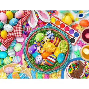 Springbok's 500 Piece Jigsaw Puzzle Extraordinary Easter Eggs - Made in USA