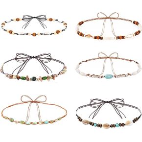 choyaxo 6 Pcs Cowboy Hat Band Ethnic Western Hat Bands Cowboy Hat Belt for Women Cowgirl Men