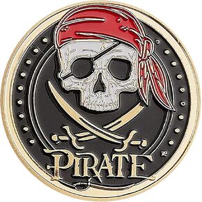 Treasure Island Bay Skull Pirate Ship Sailing Challenge Coin