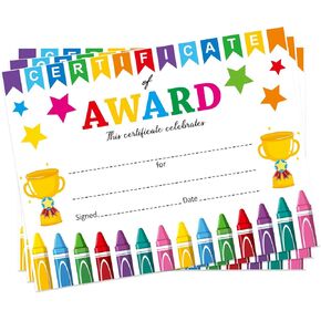 32 Pcs Certificate of Award for Teachers Student of The Month Certificates End of Semester Back to School Supplies Printable 8.5 x 11 Inches