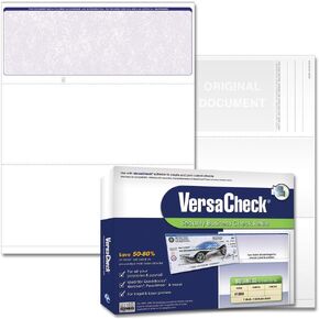 VersaCheck Secure Form #1000 - Blank Business Voucher on Top - Blue Classic - 500 Sheets