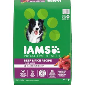 IAMS Proactive Health Adult Dry Dog Food Beef and Rice Recipe, 15 lb. Bag