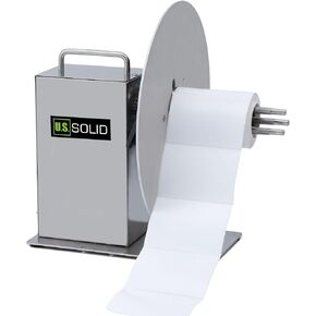 U.S. Solid Automatic Label Rewinder w/Adjustable Core Holder 1"-4", Label Width 5.9", Roll Diameter 11.8"